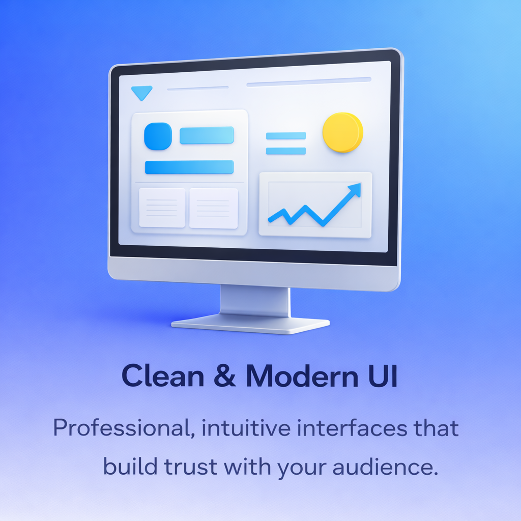 Clean & Modern UI